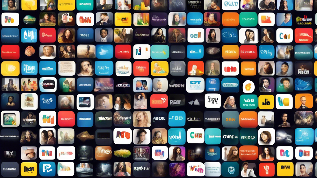 Create an image that captures the diversity and variety of Philo TV channels available to viewers. Depict a vibrant and colorful virtual television screen displaying an array of diverse channel icons, each representing different genres like comedy, drama, documentaries, sports, and reality shows. Include popular show elements in the icons to signify recommended channels, and incorporate a subtle search bar at the bottom with the keywords Philo TV Channels to emphasize discoverability and availability.