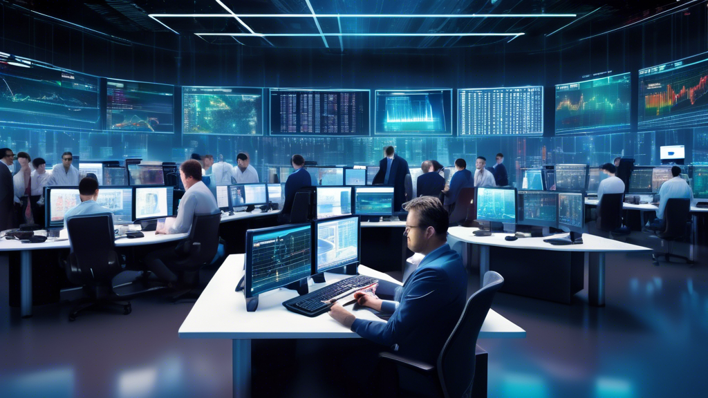 Create an image that features a dynamic and futuristic scene of a high-tech trading floor, where financial experts are analyzing a digital dashboard displaying top expert-recommended cryptocurrencies to buy now. Include large, sharp digital screens showcasing detailed graphs and data for each cryptocurrency, with digital overlays highlighting recent performance, underlying technology, and growth potential. The atmosphere should convey a sense of informed decision-making, with analysts engaged in discussions, referencing reports and market insights. Use vibrant colors and sleek, modern design elements to emphasize innovation and technology in the cryptocurrency market.