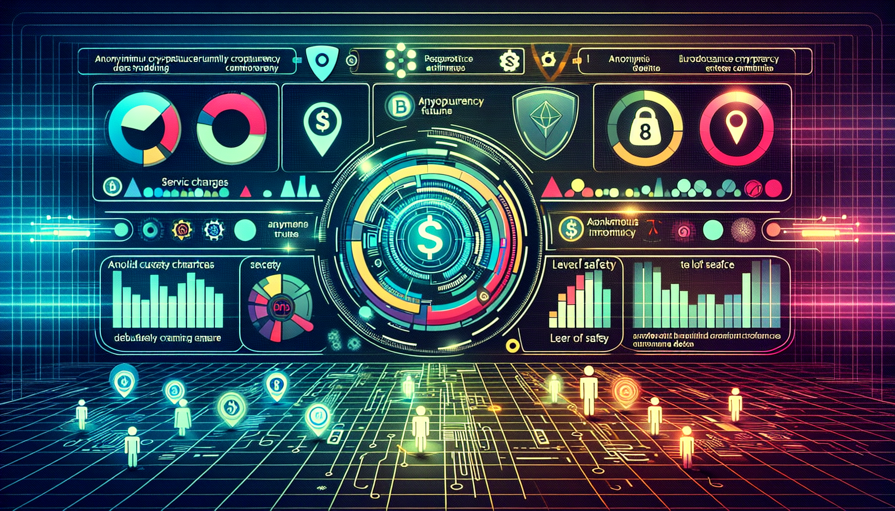 Create an image that depicts a futuristic digital dashboard showcasing a comparative analysis of popular cryptocurrency futures trading platforms. The dashboard should highlight key features such as fees, security, and user interface, with visual elements like graphs and charts illustrating the comparisons. Include stylized icons representing various platforms, and add a modern, high-tech background to convey the cutting-edge nature of cryptocurrency trading. The image should appeal to both beginners and experienced traders, offering a clear guide on how to choose the best platform for their needs.