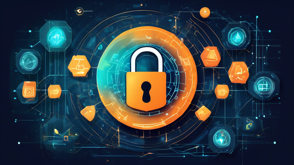 Create an image showcasing a digital illustration of a futuristic, secure online interface used to access blocked websites. The interface should highlight features like encryption symbols (such as padlocks), privacy protection icons (like shields or eye symbols), and a smooth, user-friendly design with intuitive navigation buttons. In the background, include abstract depictions of web connections or digital networks, symbolizing the ability to bypass restrictions safely. Integrate subtle variations of the phrase “website to open blocked sites” into the interface design as part of the aesthetic, ensuring they blend seamlessly with the overall theme of the image.