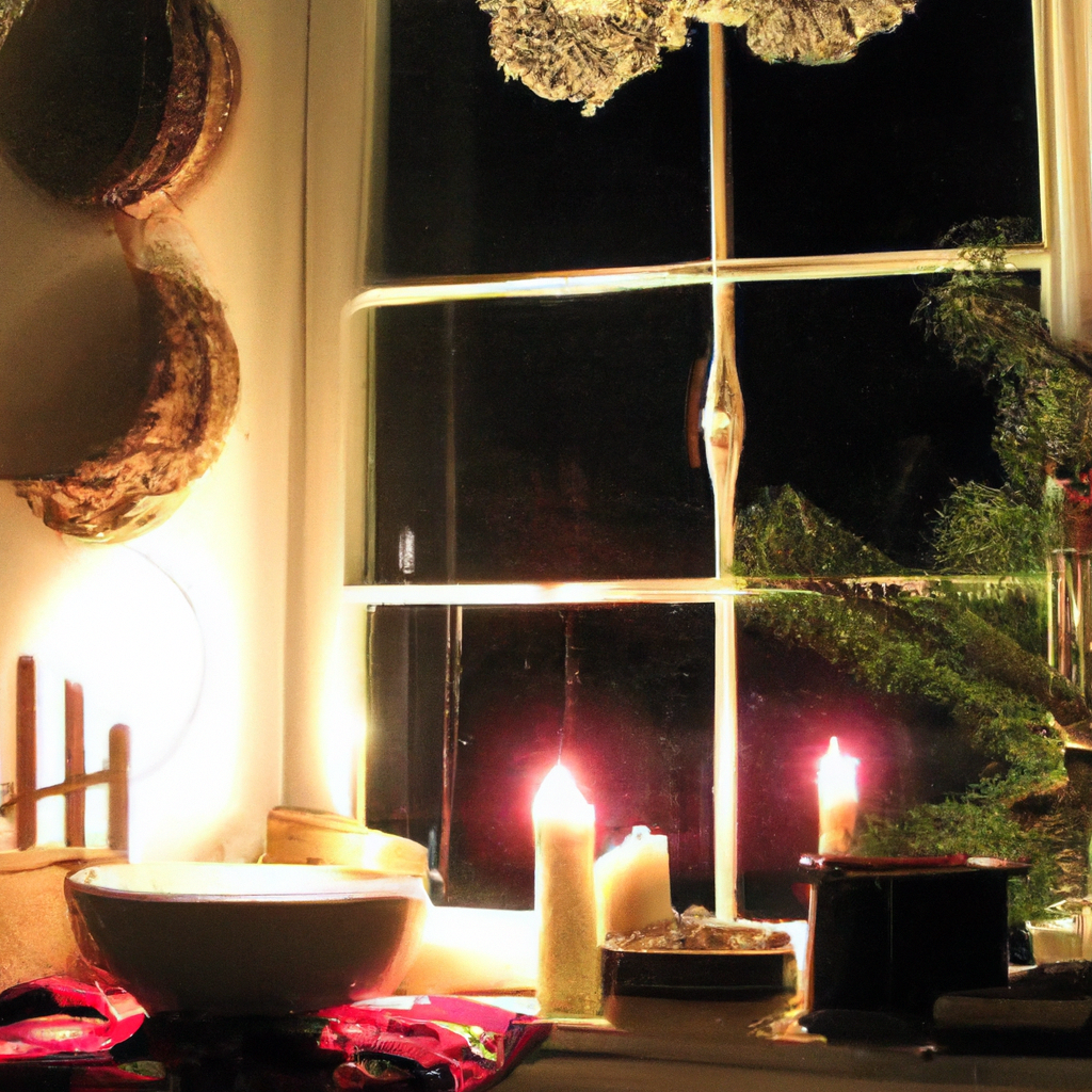 Prompt: Create an inviting and cozy scene featuring a beautifully decorated room using electric window candles with timers. The image should showcase a variety of settings, such as during Christmas with a snow-dusted windowsill, a romantic dinner setup with curtains drawn, and a serene living room for everyday use. Include subtle yet charming details like ornaments, table settings, and a gentle evening glow emitted by the candles, highlighting their versatile placement and styling options to enhance the home