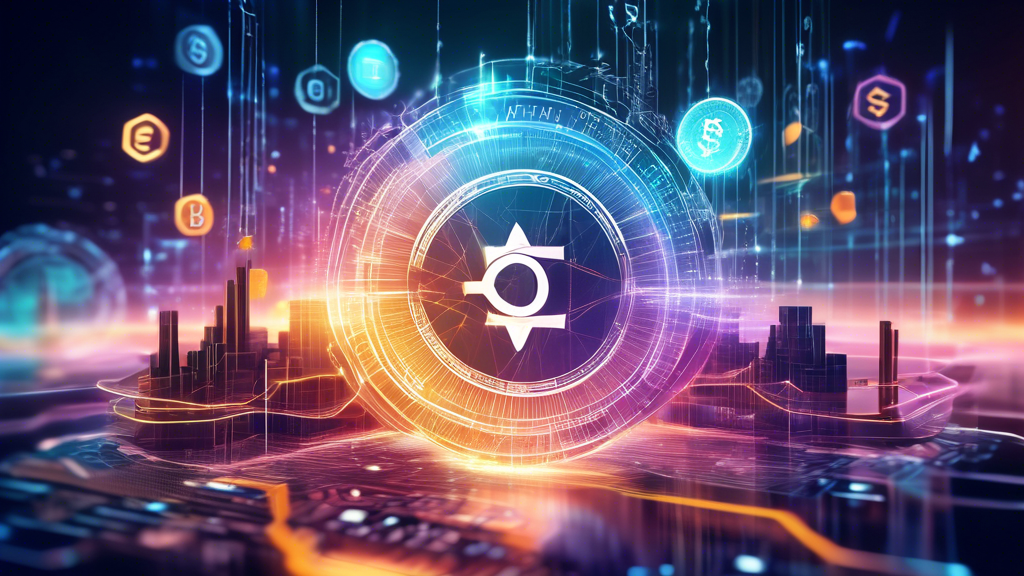 Create an image that depicts a dynamic and futuristic digital landscape, focusing on the concept of maximizing profits and minimizing risks in cryptocurrency transactions. Include elements like a rotating Pi Coin glowing with value and vitality, a scale balancing profits with risk, and a digital calendar marking the optimal timing for sale. In the background, integrate abstract representations of security layers blocking threats, while symbols of legal and financial assessments hover, suggesting thorough evaluation of tax implications and legal considerations. The overall atmosphere should convey a sense of wisdom, precision, and opportunity in the realm of selling Pi Coin.