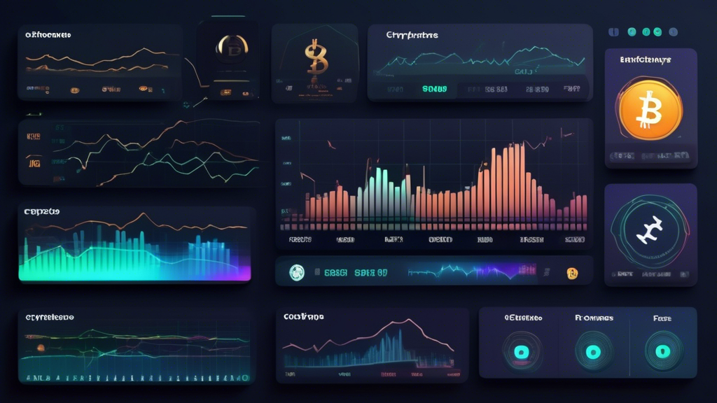 Create an image illustrating a sleek, futuristic interface of a cryptocurrency trading platform designed for buying crypto without verification. The interface displays a variety of popular cryptocurrencies like Bitcoin, Ethereum, and Litecoin, with graphs showing real-time price fluctuations. Include a comparison chart highlighting fees, available cryptocurrencies, and ease of use for different platforms. The image should convey a sense of security, innovation, and user-friendliness, with icons or symbols representing privacy and decentralization subtly integrated into the design.