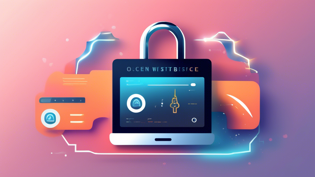 Create an image that showcases a sleek, futuristic digital interface symbolizing the Top Features of the Best Website to Open Blocked Sites. The interface should display elements such as a padlock to represent encryption, a mask symbolizing anonymity, a lightning bolt for speed, and a user-friendly design. Include visual comparisons like checklists or rating stars to suggest comparisons between different websites. Incorporate user testimonials and expert review snippets floating around the interface, enhancing the credibility of these features. Use a color palette of blues and greens to convey security and trust. Keywords: top features, best website to open blocked sites, encryption, anonymity, speed.