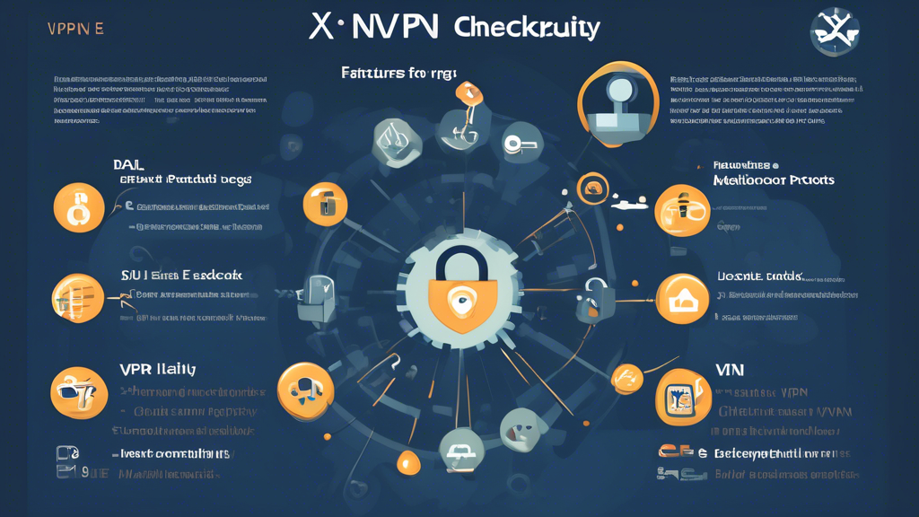 **DALL-E Prompt:** Create an informative and visually engaging infographic that highlights the key features of X VPN. The image should include clear icons and illustrations representing various aspects such as security protocols (e.g., a padlock symbol), encryption methods (e.g., a shield with a checkmark), connection speed (e.g., a speedometer), and compatibility (e.g., icons of different devices like a smartphone, tablet, and computer). Use a modern and tech-savvy color palette to convey the themes of cybersecurity and performance. The background should have a subtle digital or tech-inspired pattern to enhance the overall design.