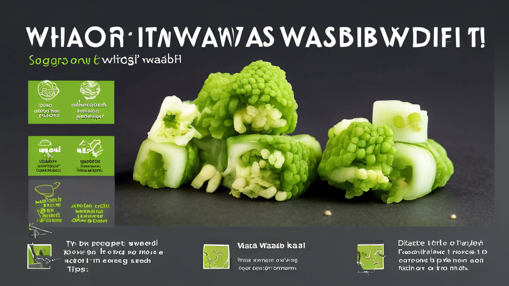Create an informative and visually appealing infographic that illustrates the signs of spoiled wasabi and how to properly dispose of it. The design should include side-by-side comparisons of fresh vs. spoiled wasabi, highlighting differences in color, texture, and smell. Incorporate a section on safe disposal methods, such as composting or trash disposal, and tips for minimizing wasabi waste during usage. Use vibrant colors and clear labels to make the information easily understandable and engaging for viewers interested in wasabi storage.