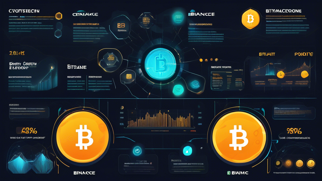 Create an informative and visually engaging infographic that showcases the top platforms for buying cryptocurrency, including Binance, Coinbase, Kraken, and Bitstamp. Highlight unique selling points such as perks, trading fees, and customer support. Include visuals that represent user experience insights related to ease of onboarding and transaction processes. The design should have a modern, tech-themed aesthetic, featuring vibrant colors, cryptocurrency icons, and a layout that clearly guides viewers through the comparisons of these platforms.