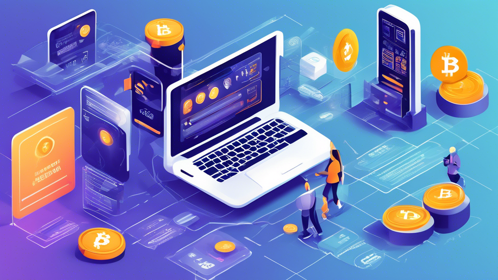 Create an informational and visually engaging illustration depicting a step-by-step guide to safely purchasing and storing cryptocurrency. The image should include elements like a computer screen displaying a cryptocurrency exchange platform, a checklist of best practices for digital asset security, and a visual comparison of hot wallets vs. cold wallets. Use a modern, tech-inspired color palette to emphasize the digital finance theme, and include icons or infographics that represent security measures, such as locks or shields, and wallet types. The overall feel should be educational and user-friendly, targeting individuals new to cryptocurrency.