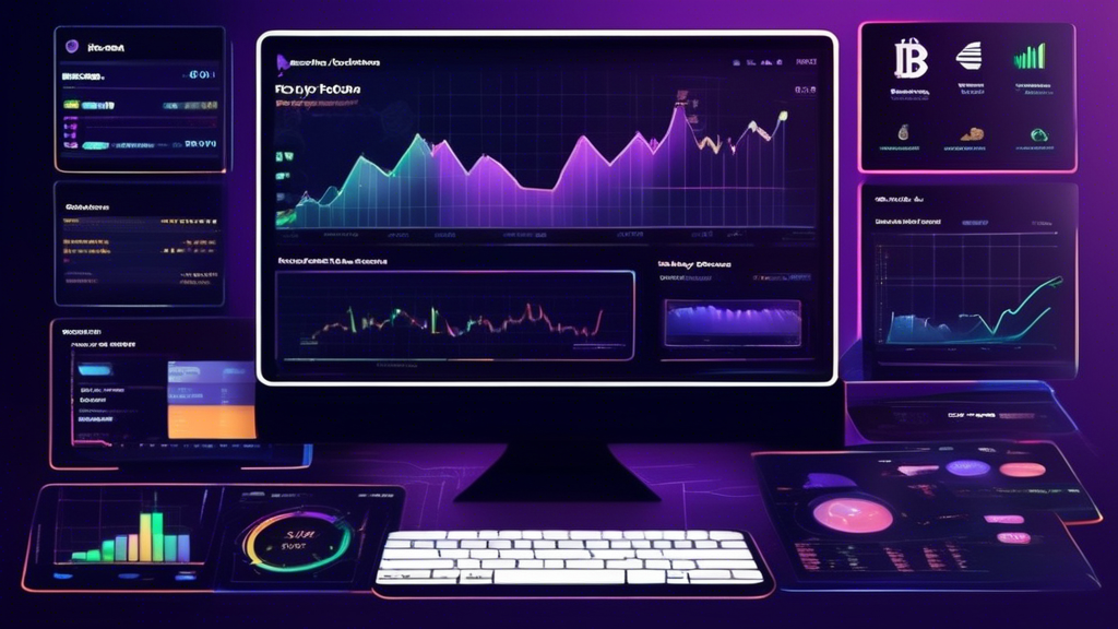 Create an image that showcases the top features of a crypto forex trading platform. Emphasize important elements such as a sleek and intuitive user interface displayed on a computer screen, robust security measures visualized with security padlocks and shields, and a transparent transaction fee structure represented by a bar graph. Include additional features like customer support icons, real-time analytics graphs, a demo account setup interface, and automated trading options depicted with robotic gears. Highlight mobile compatibility by incorporating smartphone and tablet screens showing a seamless app experience, and illustrate integration with other financial tools through interconnected icons. Use a futuristic, high-tech color scheme to reflect innovation and sophistication.