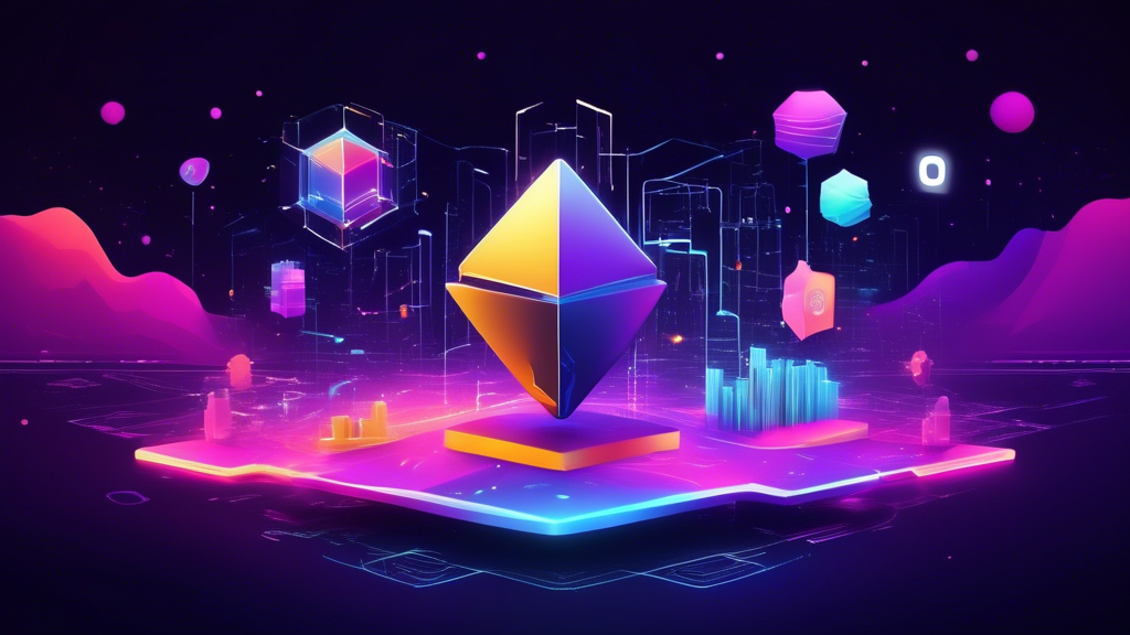 Create a captivating image that illustrates the second point of the outline: Spotlight on the Best Binance DeFi Projects in 2023: Must-Follow Innovations. The image should depict a futuristic and dynamic digital landscape showcasing the top Binance DeFi projects. Include elements such as vibrant, high-tech interface screens displaying charts and stats, digital currency symbols floating around, and holographic icons representing security, scalability, and community support. Use a color palette that reflects innovation and growth, such as electric blues and neon greens, to convey the idea of cutting-edge technology in the decentralized finance space.