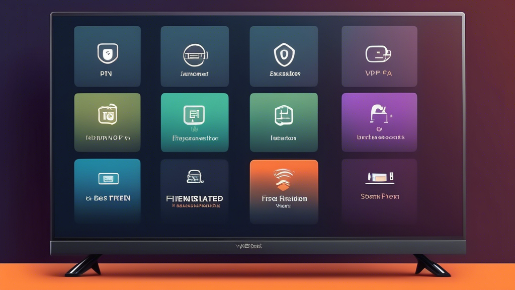 Create an informative and visually engaging illustration showing a step-by-step guide on how to set up and use a best free VPN for Firestick. The image should feature a smart TV with the Firestick interface visible, alongside icons representing the VPN installation process. Include visual elements like a checklist for installation steps, tips for optimizing the connection, and troubleshooting hints, all presented in a user-friendly and colorful design. Emphasize the concept of security and seamless streaming in the background.