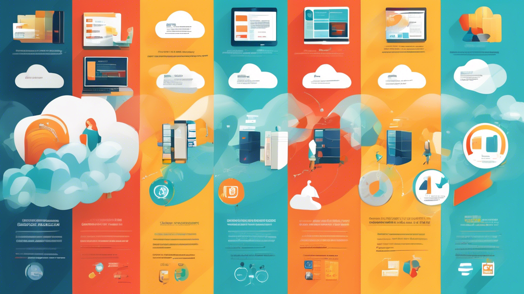Create an infographic that visually represents various strategies for the optimal use of free storage space. Include elements such as organized file folders, cloud icons, synchronization tools, file-sharing symbols, and collaboration features. Use a clean, modern design with vibrant colors to enhance clarity. The image should convey ideas like effective file management, the use of synchronization tools, and collaborative sharing options, all centered around the concept of maximizing the benefits of free storage solutions. Incorporate phrases like Organize Your Files, Sync & Backup Effectively, and Share & Collaborate for Free! as part of the visual narrative.
