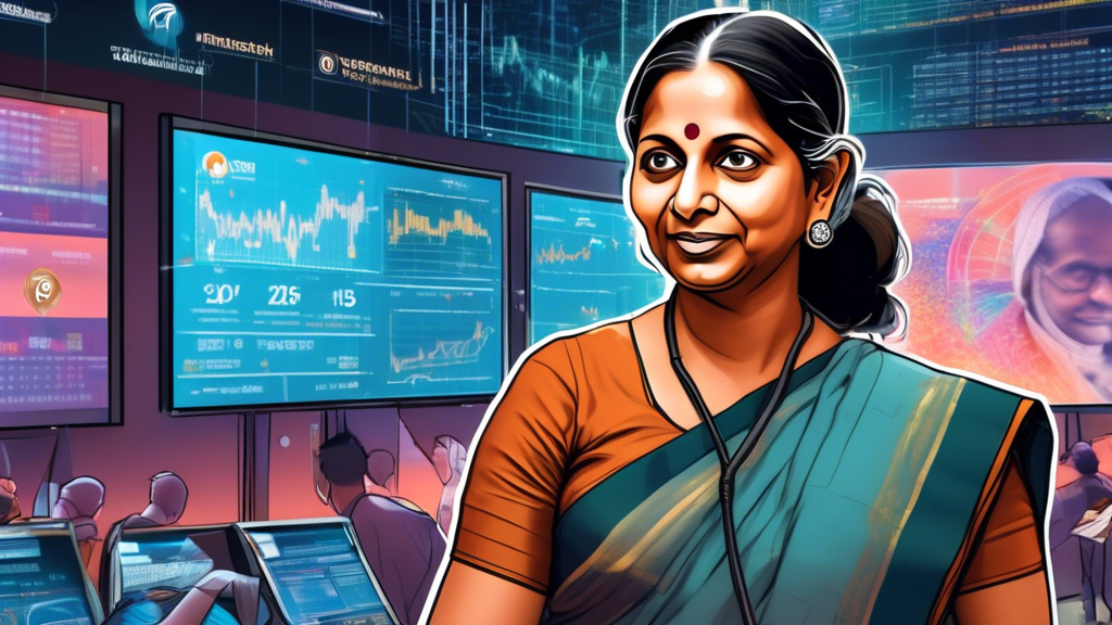 Create an image depicting the dynamic impact of Nirmala Sitharaman