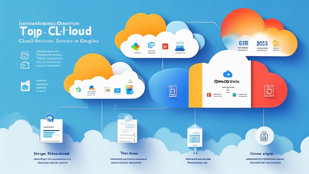 **DALL-E Prompt:** Create an informative and visually engaging infographic showcasing the top free cloud services of 2023. Include logos of Google Drive, Dropbox, and OneDrive, with a brief comparison chart highlighting key features such as storage space, user interface, and functionality. Use a modern design with vibrant colors and icons representing cloud storage, data sharing, and collaboration. Incorporate tips for optimal usage at the bottom of the infographic, ensuring it conveys the idea of easy and efficient cloud service use.