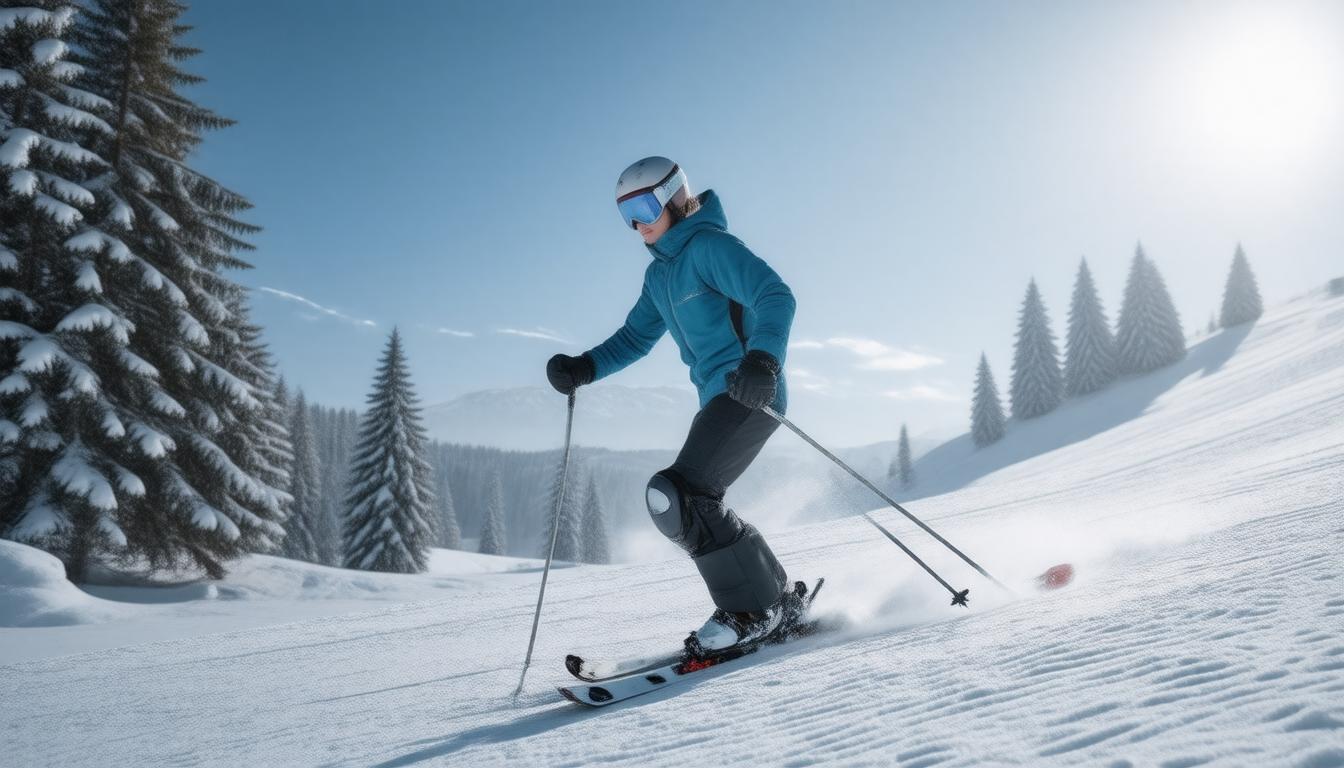 Veiligheidsmaatregelen voor wintersporters met knieletsel