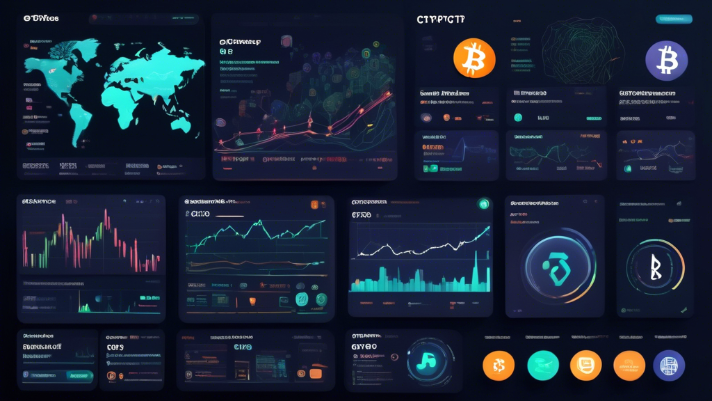 An informative and visually engaging image depicting a comparison of various online crypto trading platforms. Include a diverse array of platform interfaces on computer screens and mobile devices, showcasing different elements such as user-friendly dashboards, security features, and fee structures. In the background, incorporate icons representing cryptocurrencies, such as Bitcoin and Ethereum, along with graphs showing market trends. The atmosphere should convey a sense of digital trading, technology, and empowerment for beginners.