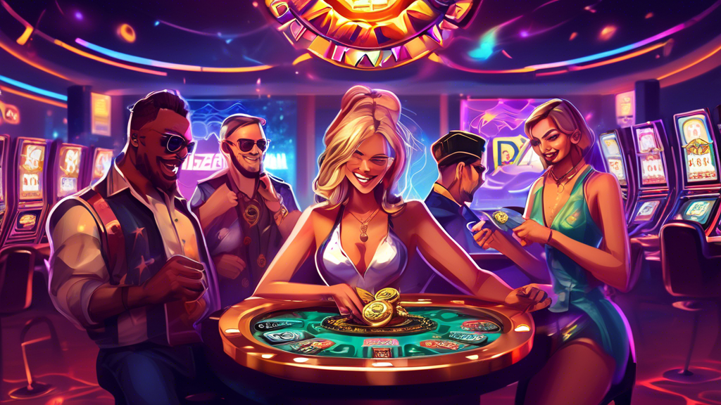 **DALL-E Prompt:** Create an illustration that visually represents the concept of strategies for maximizing winning potential in free casino crypto. Depict a vibrant digital casino environment filled with cryptocurrency symbols, like Bitcoin and Ethereum, alongside gaming tables featuring slots and card games. Include a diverse group of players engaged in gameplay, displaying excitement and concentration. Incorporate visual elements such as charts and graphs that suggest strategies for selecting casino sites and understanding game mechanics. Emphasize a responsible gaming atmosphere by including symbols of safety and caution, like a shield or a balance scale.