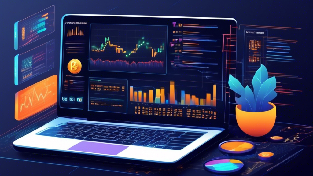 Illustrate a step-by-step guide for beginners in crypto futures trading. The image should feature a computer screen displaying a user-friendly trading platform, with beginner-friendly charts and graphs. Include visual elements like checklists for creating a trading strategy, icons representing market analysis tools, and symbols indicating safe trading practices. Make it visually appealing and informative, incorporating elements like a notepad with tips, a magnifying glass for analysis, and caution signs for pitfalls to avoid. The overall atmosphere should convey a sense of empowerment and learning in the realm of crypto futures trading.