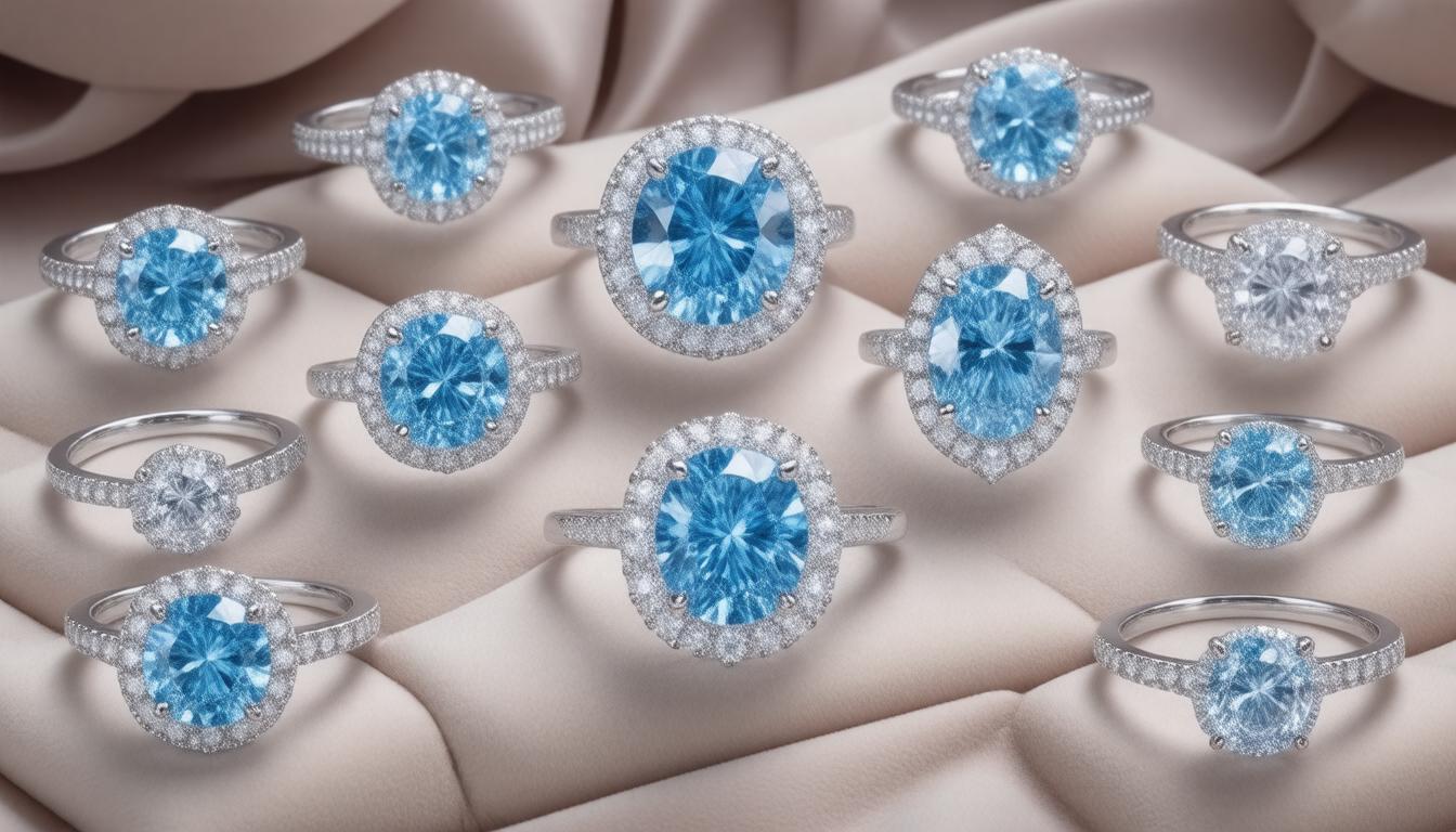 Styles and Designs of Blue Moissanite Rings