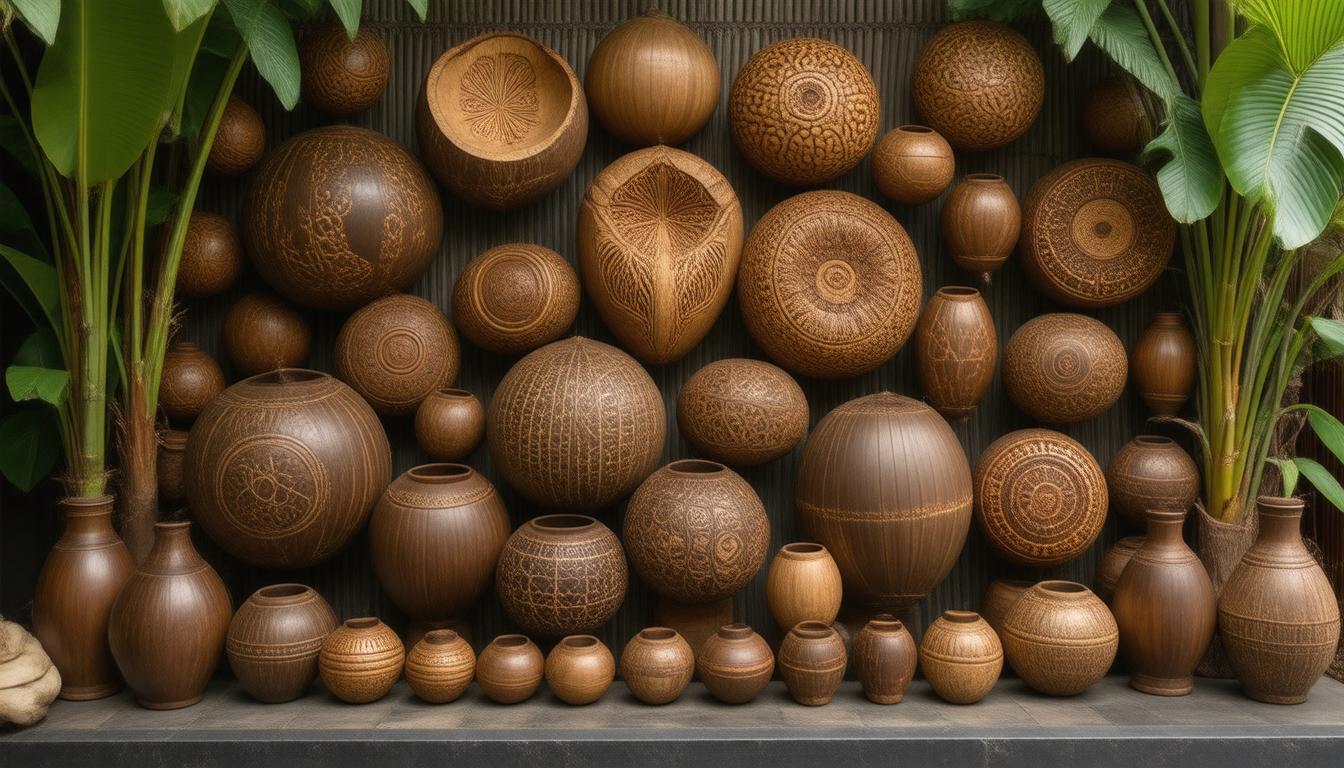 Kerajinan Tangan dari Tempurung Kelapa Bali