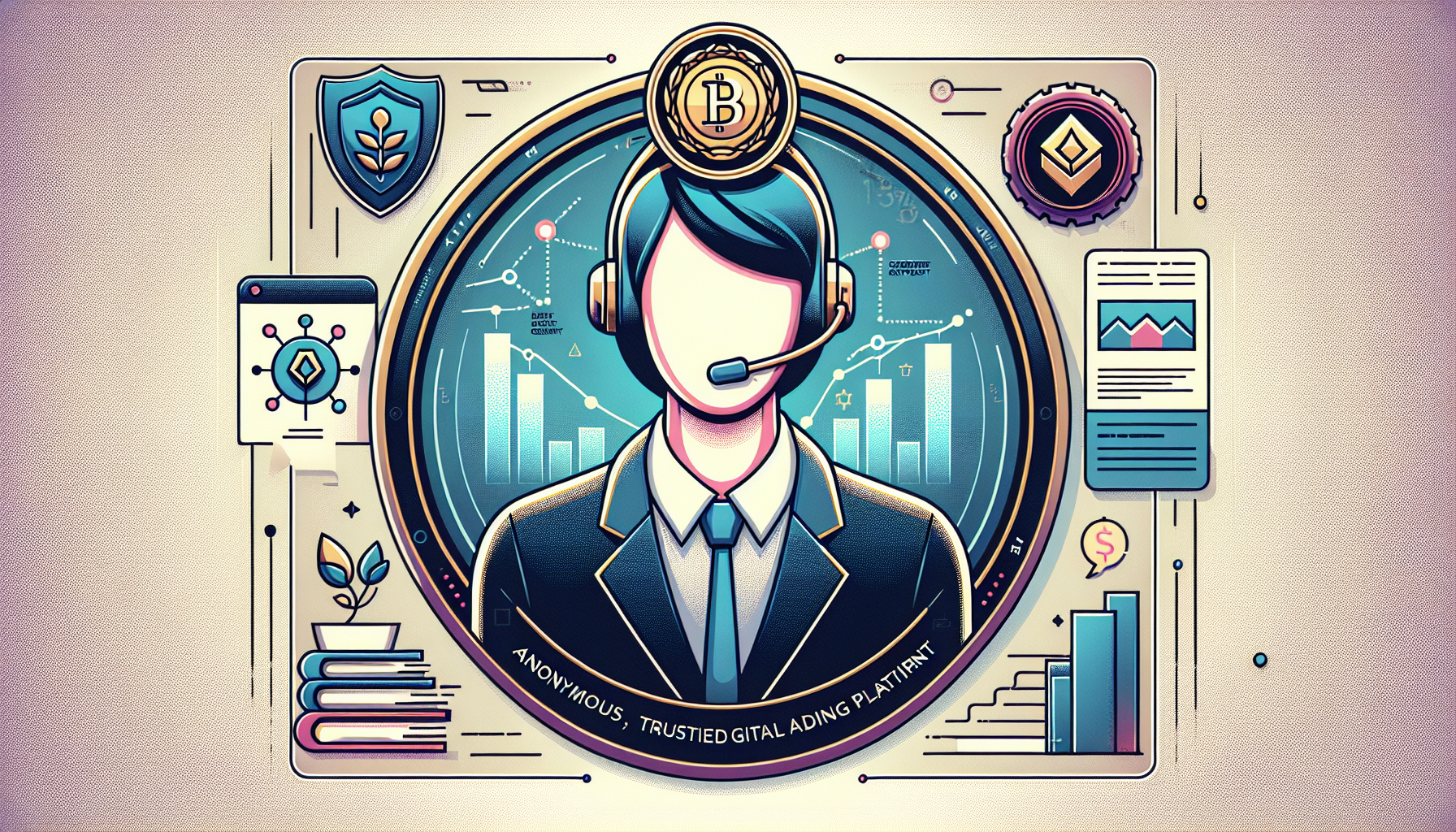Create an image depicting the advantages of using the Coinbase trading platform. Illustrate Coinbase