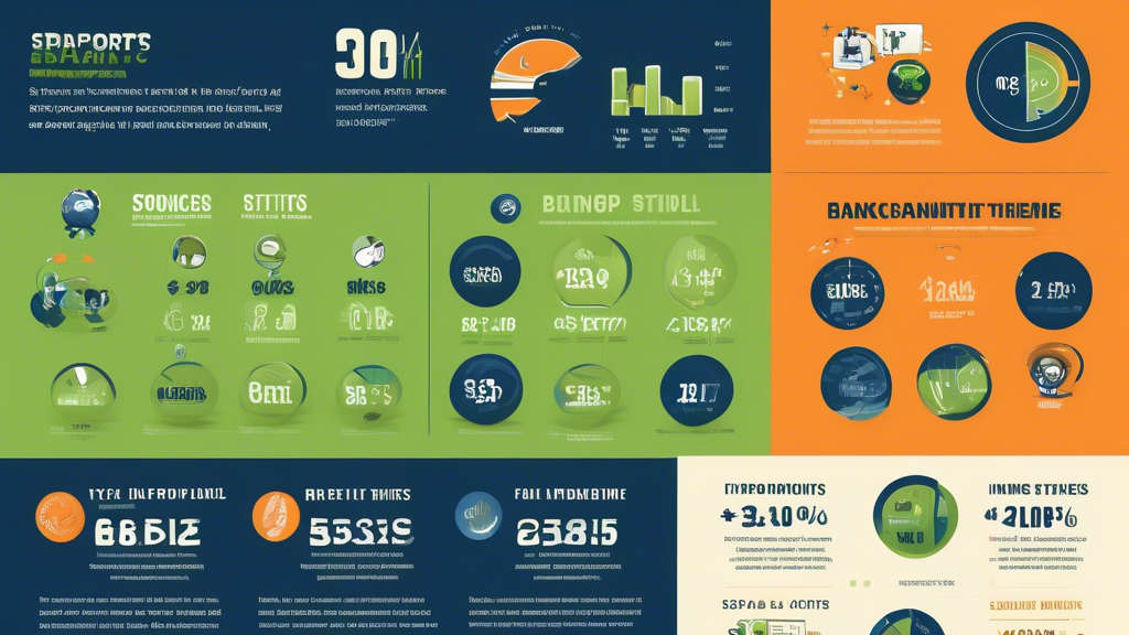 Create an informative and eye-catching infographic that illustrates effective strategies for successful betting on Fanduel. Include elements such as a chart showcasing the importance of analyzing sports statistics, a graphic representing bankroll management and setting limits, and icons highlighting various promotions and bonuses offered by Fanduel. The design should have a sports theme, incorporating vibrant colors and icons related to different sports, such as football, basketball, and baseball. The text should be clear and concise, emphasizing key tips and tricks for maximizing winnings in a visually engaging way.