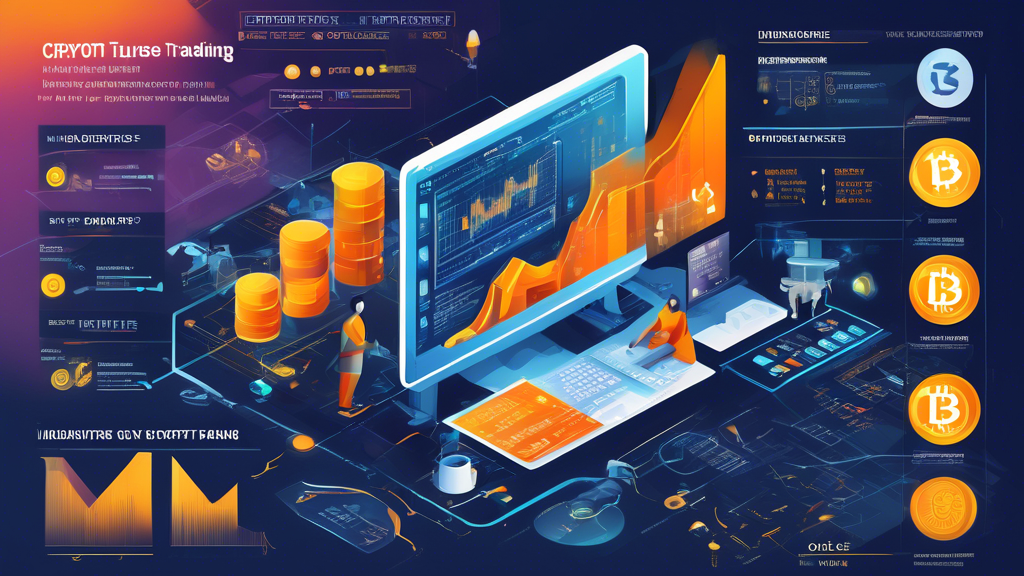 Create an illustrated infographic that visually explains the mechanics of crypto futures trading. Include key elements such as the trading process, a diagram showing long and short positions, and icons representing risk management techniques. The style should be modern and engaging, using colors that reflect the digital finance theme, and incorporate elements like graphs, candlestick patterns, and cryptocurrency symbols to emphasize the trading strategies.
