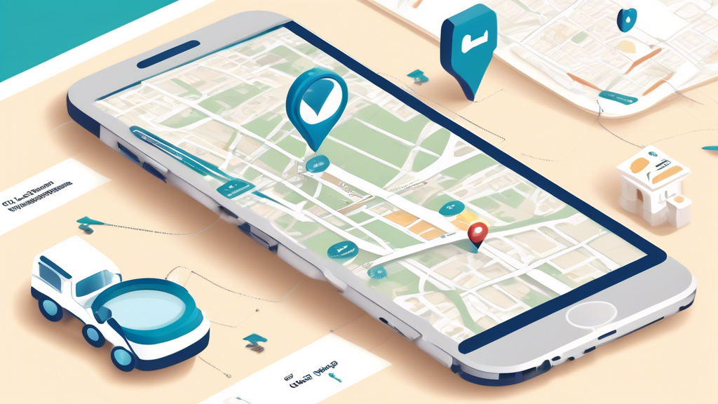 Create an image that visually represents the process of searching for CDL medical exam locations near me using online tools. Illustrate a computer or smartphone screen displaying a search engine with the keyword CDL medical exam locations near me entered. Depict various search results, including maps showing nearby locations and icons representing certified medical examiners. Include subtle elements like magnifying glasses or search bars to emphasize the online search aspect. The overall theme should convey ease of access and modern technology aiding in finding necessary services for aspiring commercial drivers.
