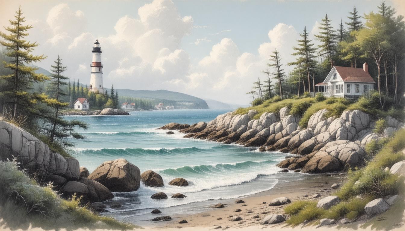 Explore the Beauty of Bar Harbor Through Stunning Pastel Drawings