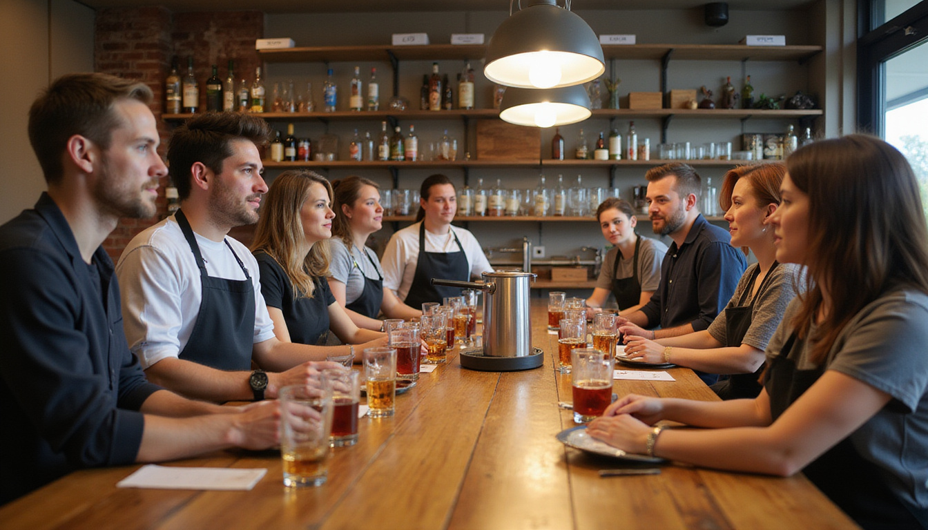  Louisiana server training session with diverse staff practicing alcohol safety compliance