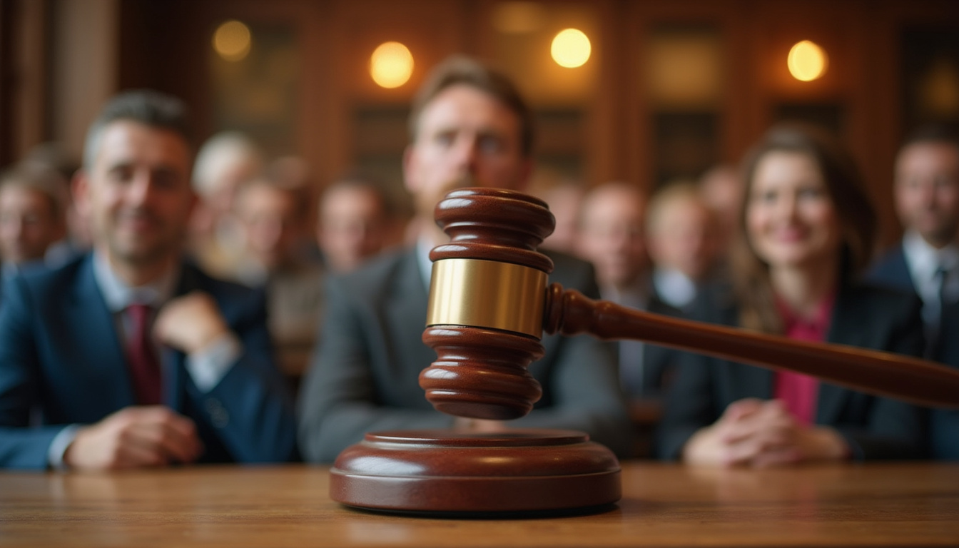 close-up of auctioneer