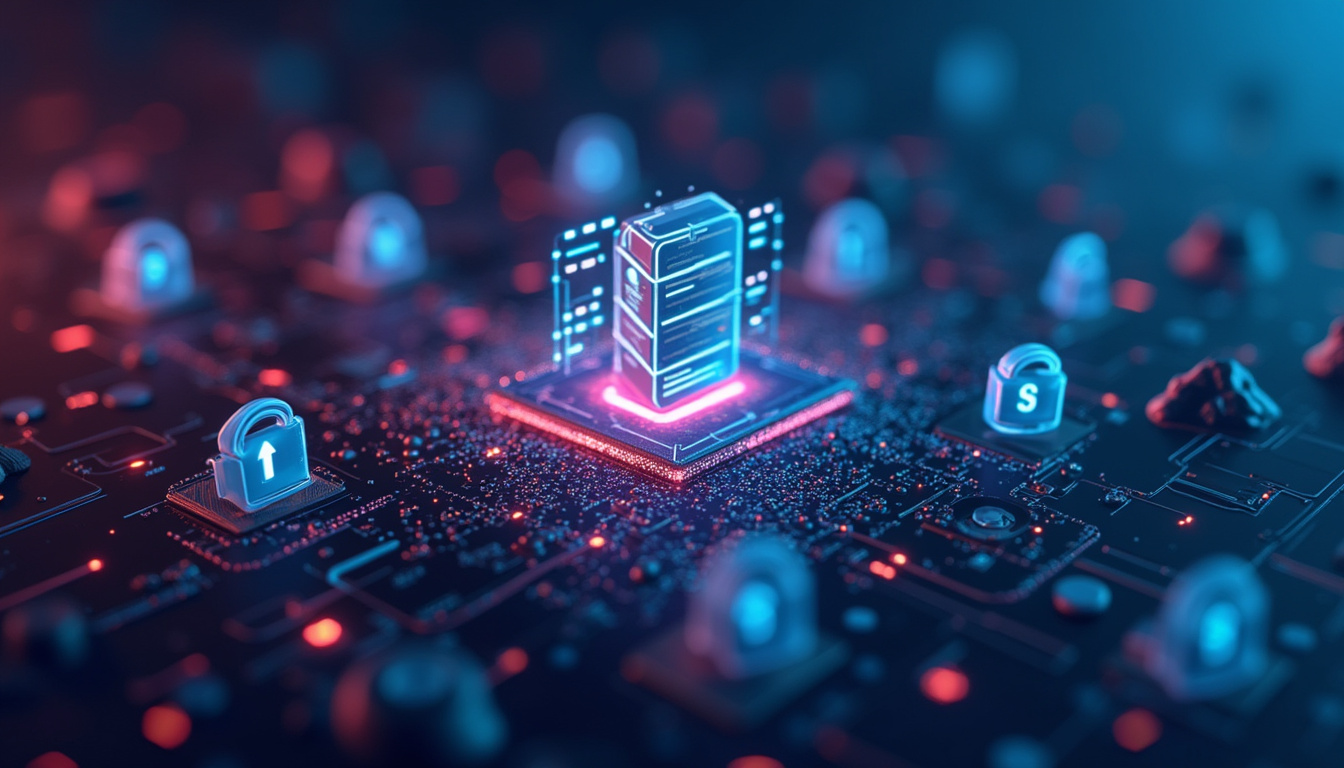  blockchain symbols with legal documents, secure digital compliance concept, abstract technology background