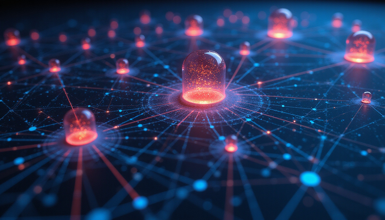  Sleek middleware dashboard visualizing intelligent agent networks enhancing software systems