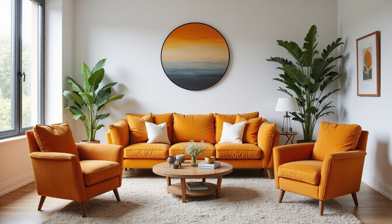 Cozy living room makeover featuring stylish furniture and vibrant decor