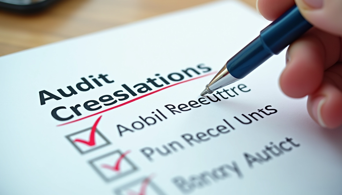 detailed close-up of audit checklist with alcohol regulations, pen highlighting key points, business environment