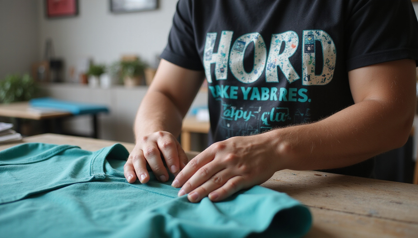  Close-up of hands sewing recycled materials into stylish sustainable fashion shirts