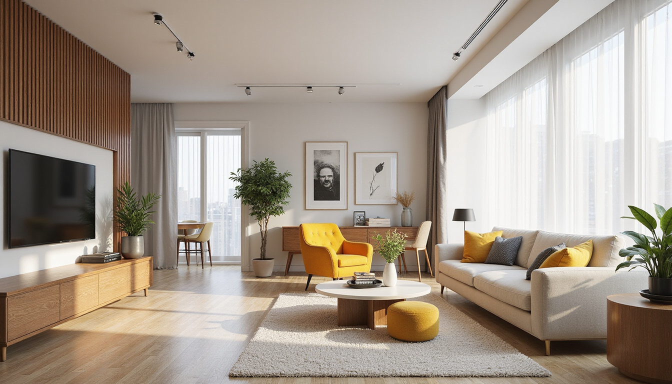  Contemporary living room makeover, sleek design, minimalistic decor, spacious and airy feel