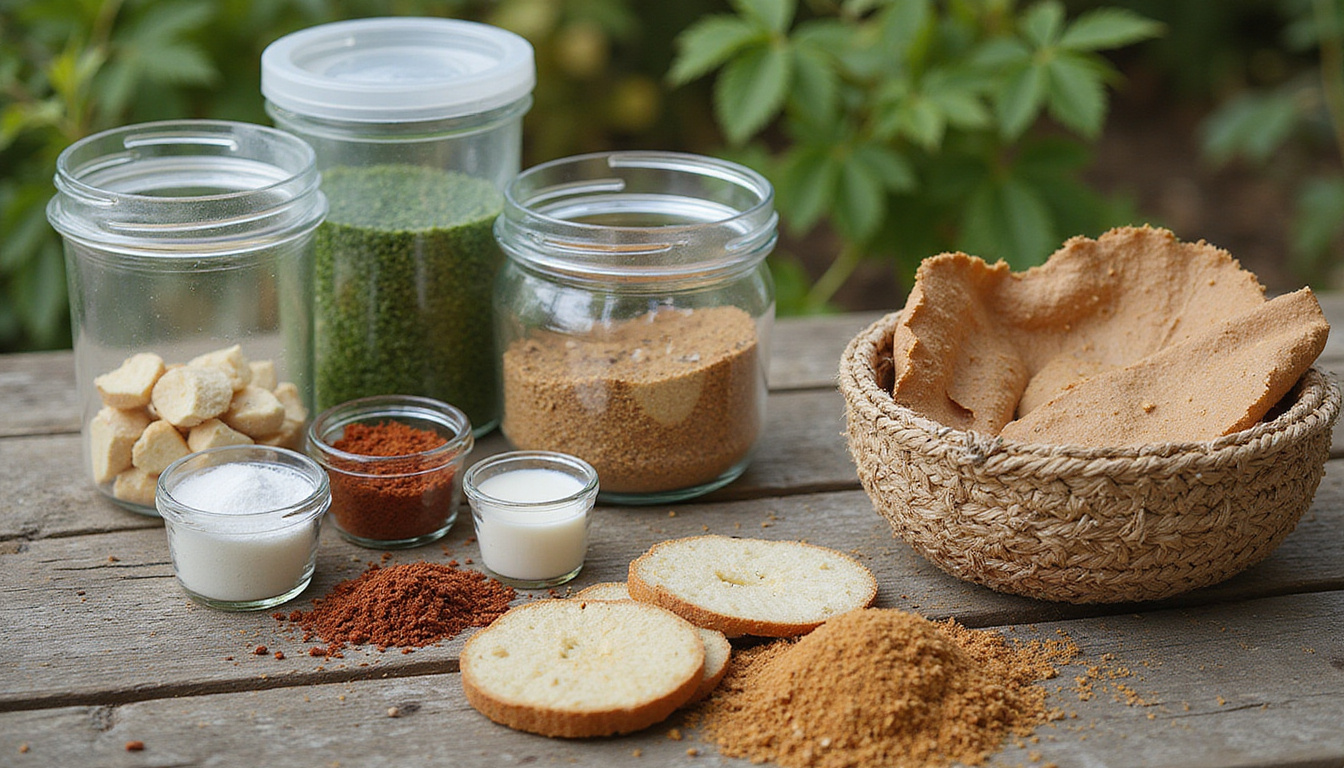  Organized pest control supplies with natural ingredients and traps on wooden table