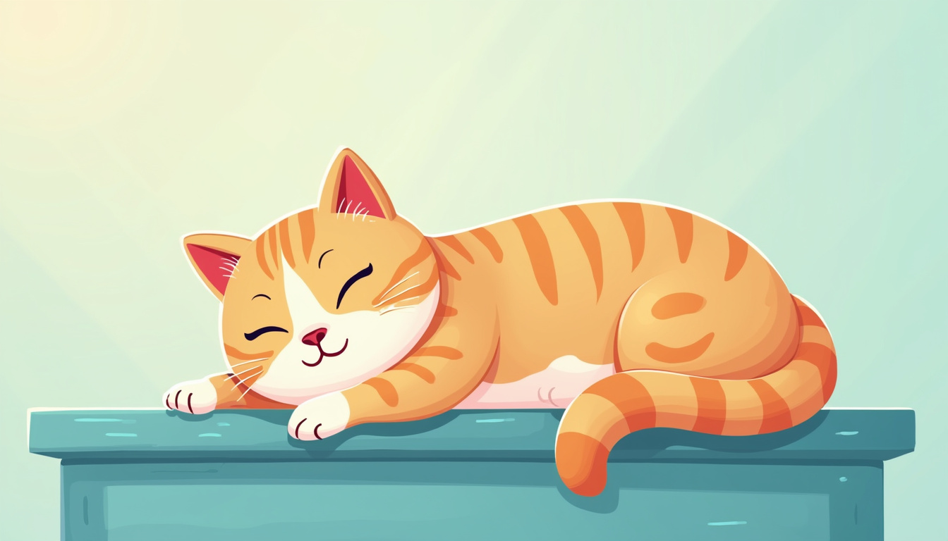  Calm cat resting peacefully with soothing background, veterinary consultation setting