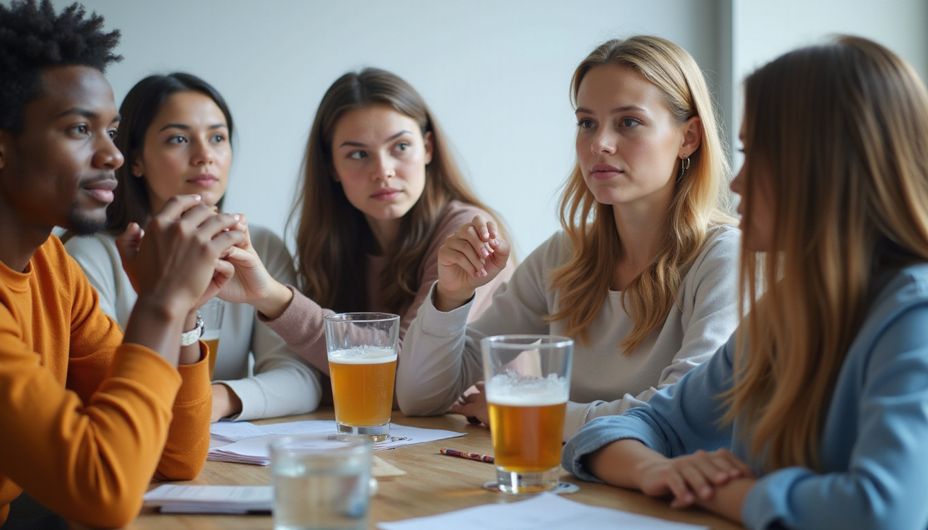  a diverse group attentively participating in an engaging alcohol safety training workshop