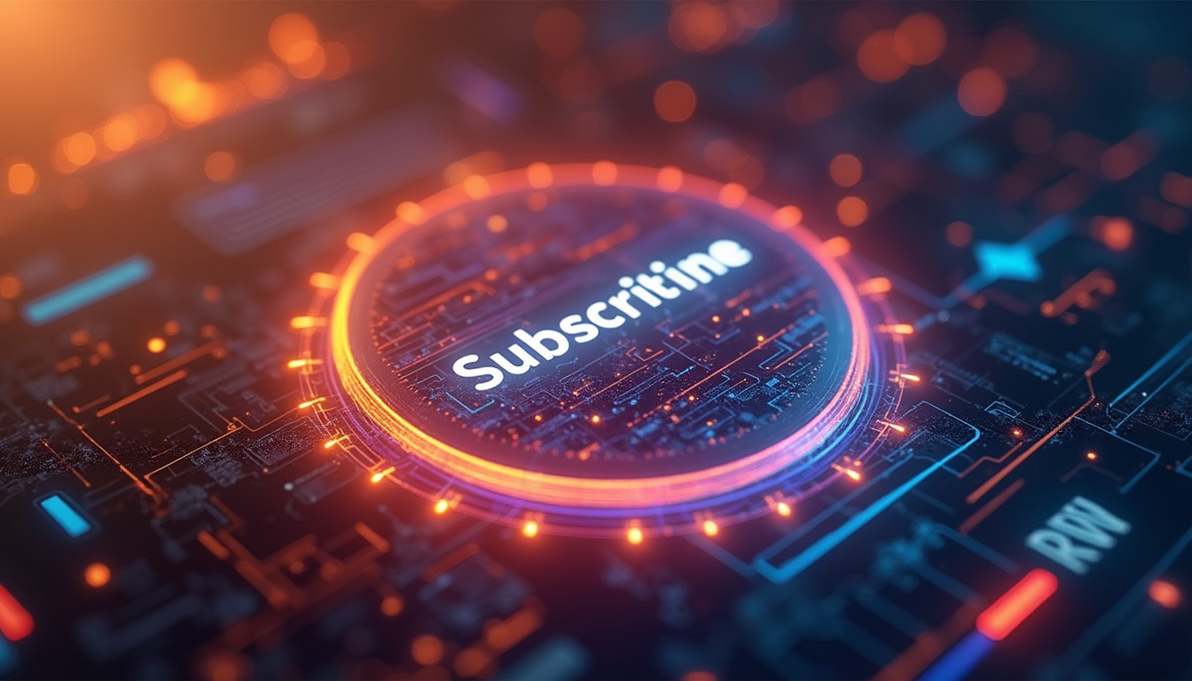  Photo-realistic close-up: digital lead transforming into subscription badge, warm golden light, shallow depth