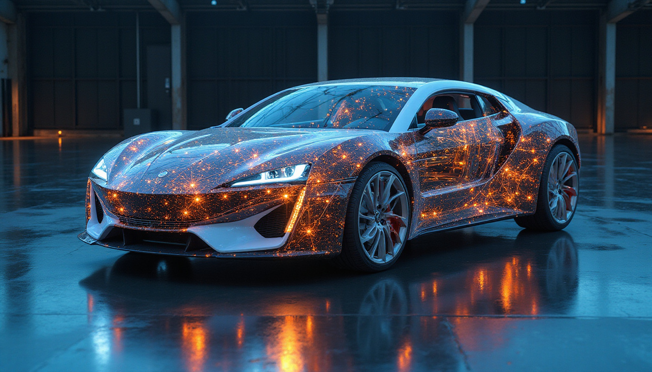  Cross-section of fault-tolerant vehicle control architecture, redundant sensors, glowing circuitry, real-time diagnostics