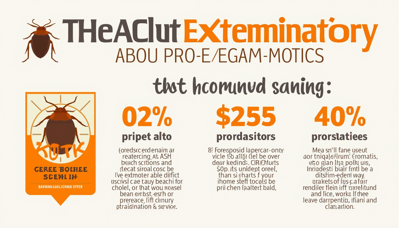 Infographic-style layout showing roach extermination cost breakdown, projected savings, step-by-step DIY tips, checklist
