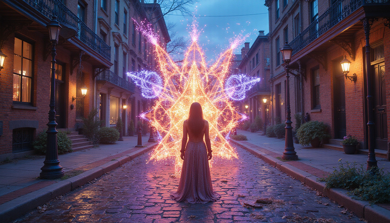 Kaleidoscope of past lives: Victorian streets, warrior, priestess, merging into luminous transformative energy