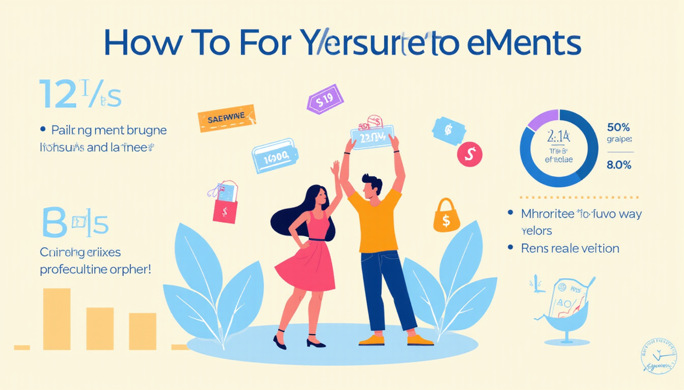 Stylized infographic: price tags falling, couple celebrating bargain, charts showing buyers market