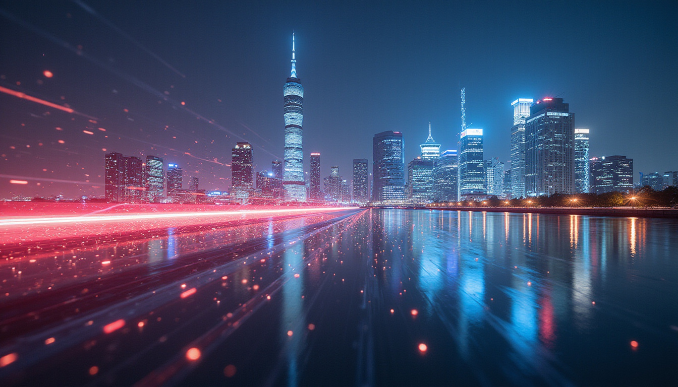  Data alchemist activates holographic pipeline, binary pixels become revenue graphs over city skyline