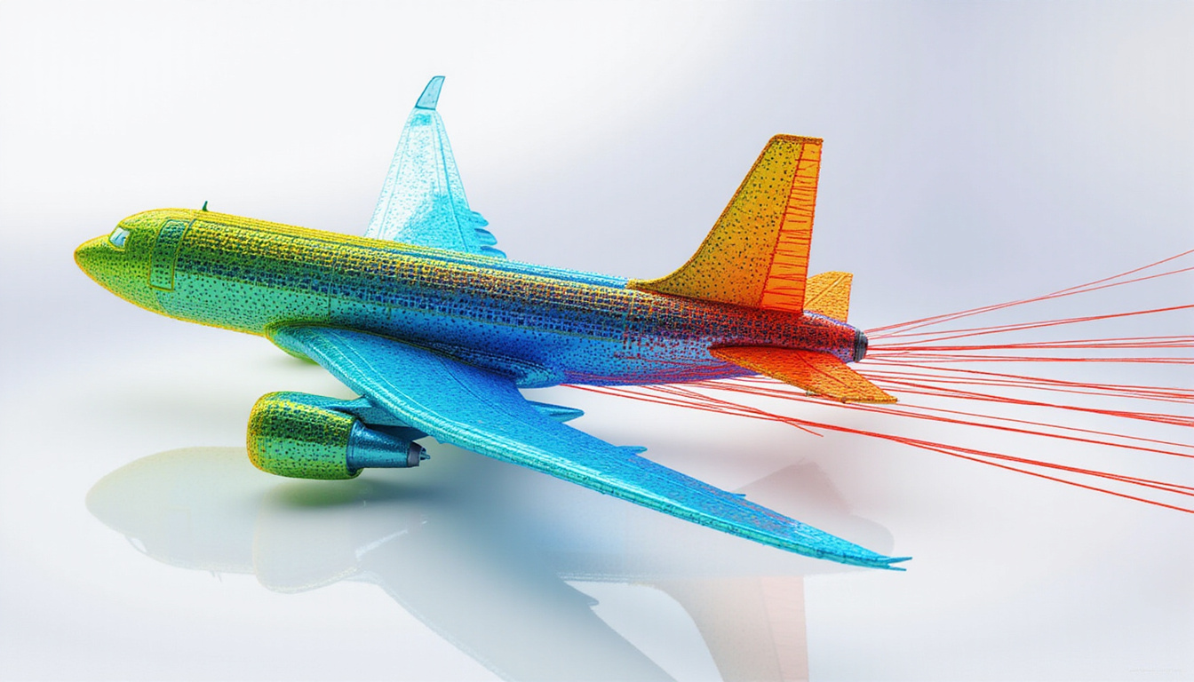  Aero-optimized aircraft design morphing in wind tunnel simulation, flow lines and smart sensors