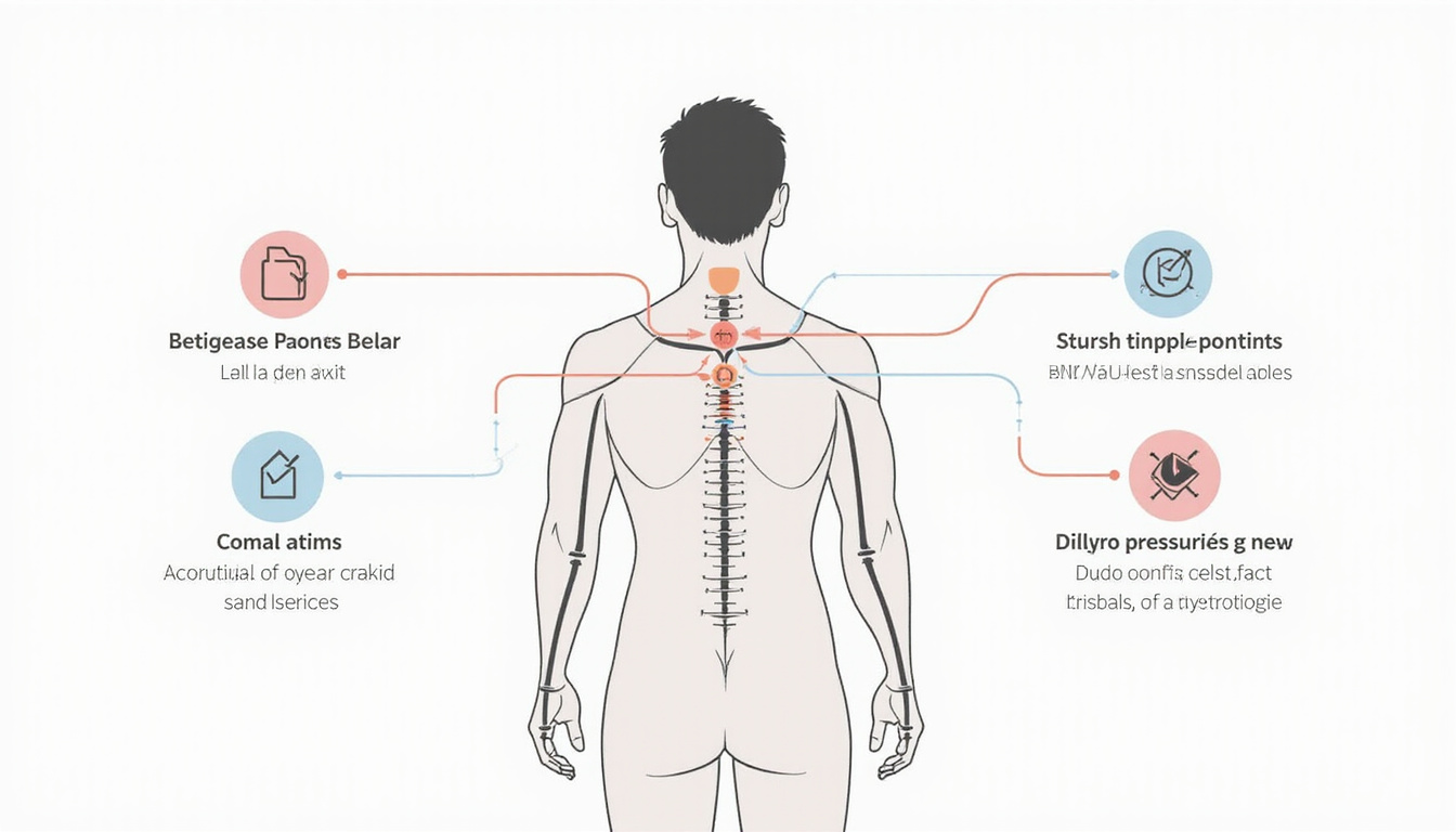  Medical infographic showing saddle pressure points, circulation arrows, tips icons, minimalist vector style