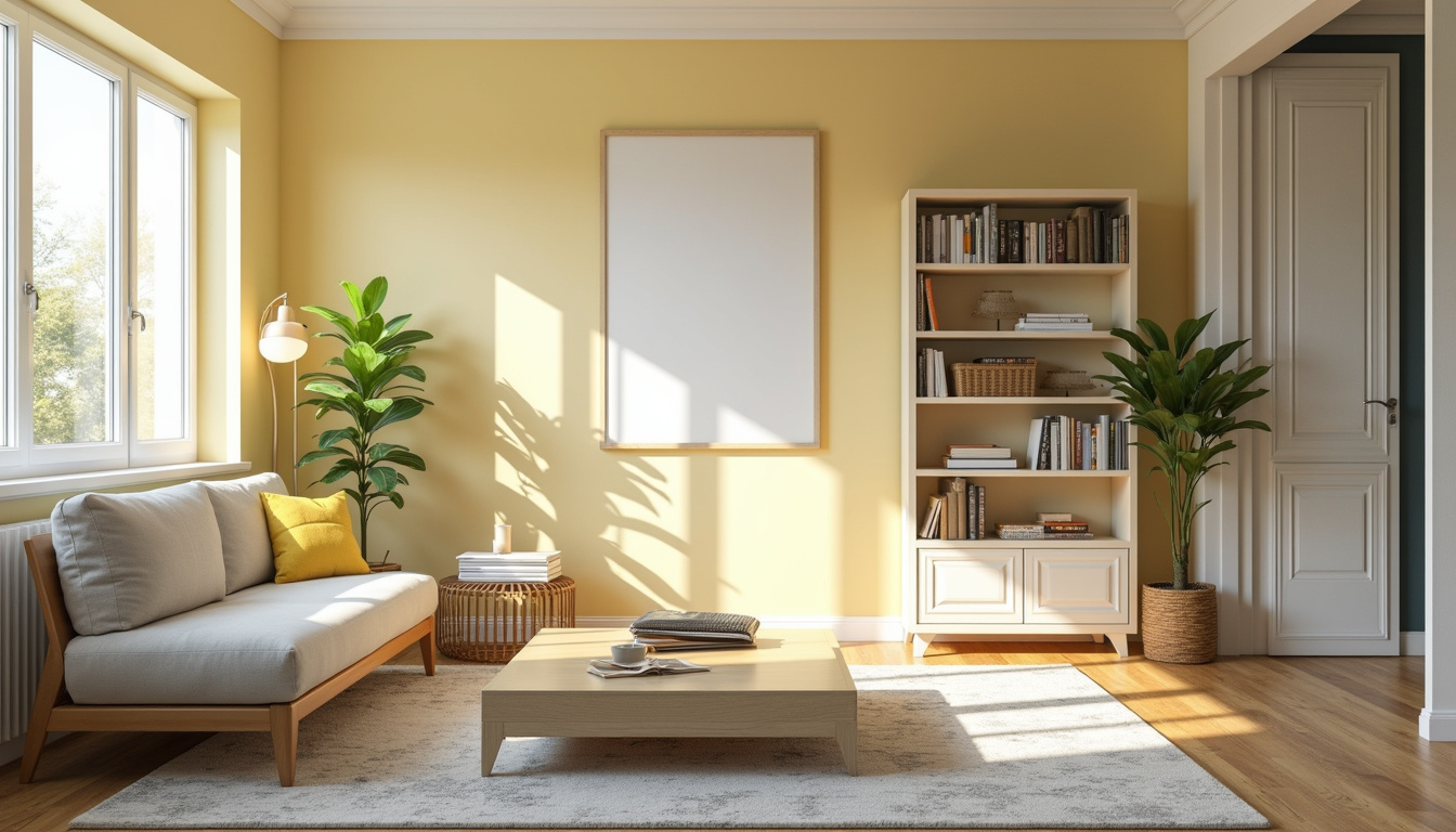  Bright airy living room after equipment removal with stacks of cash and reclaimed space