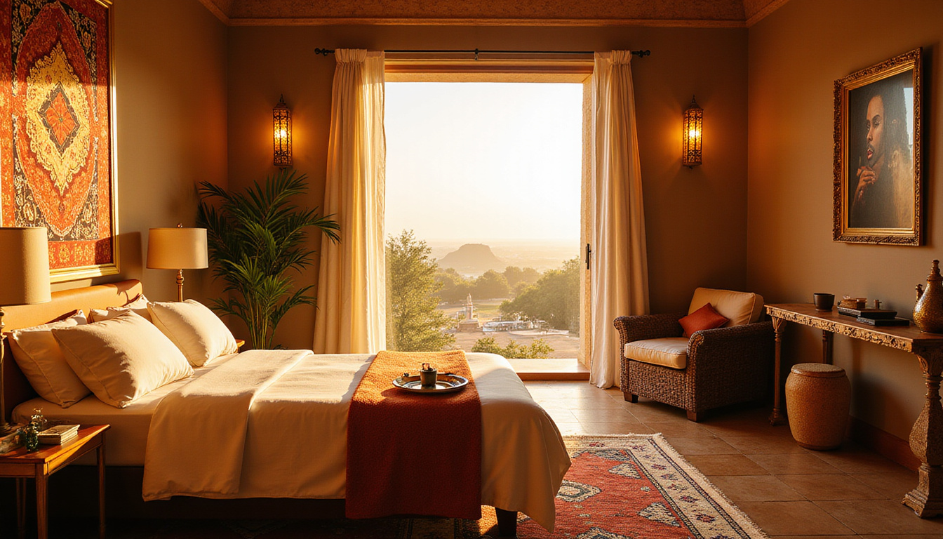  Lavish spa treatment in airy suite with Nile vista, brass lanterns, Nubian decor, warm sunlight